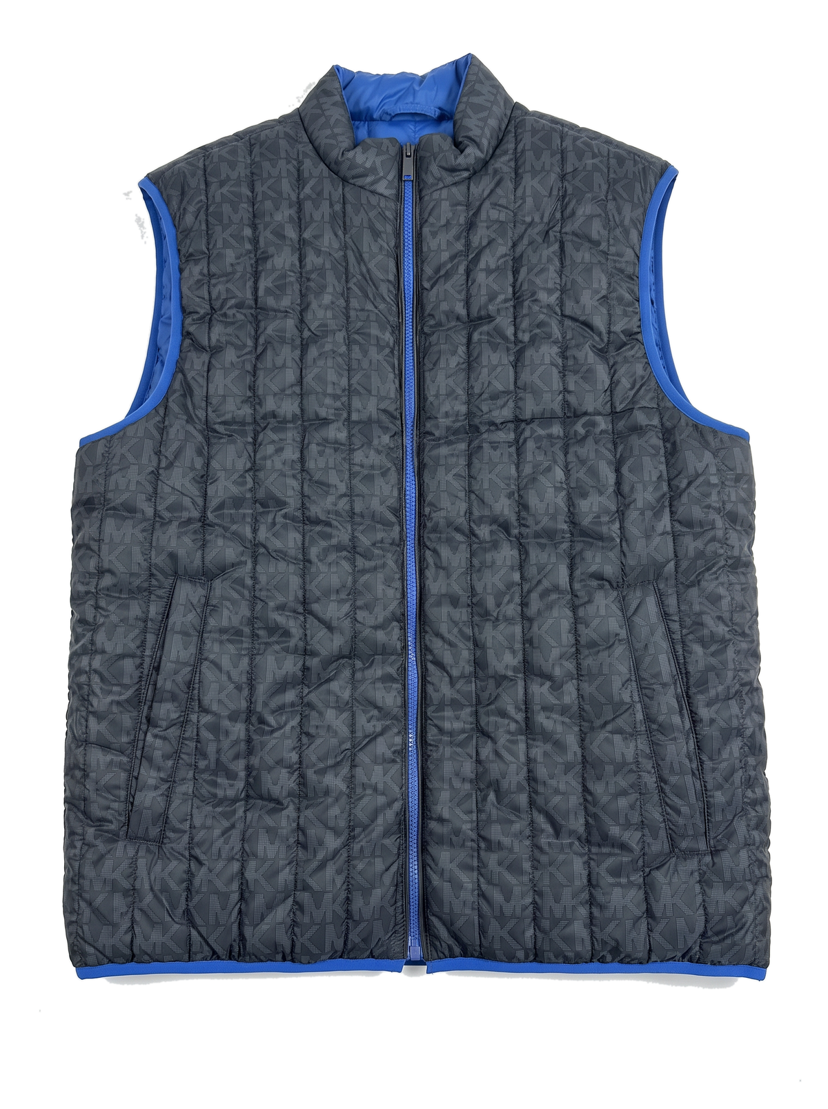 Chaleco Michael Kors doble vista (azul / gris) - frente