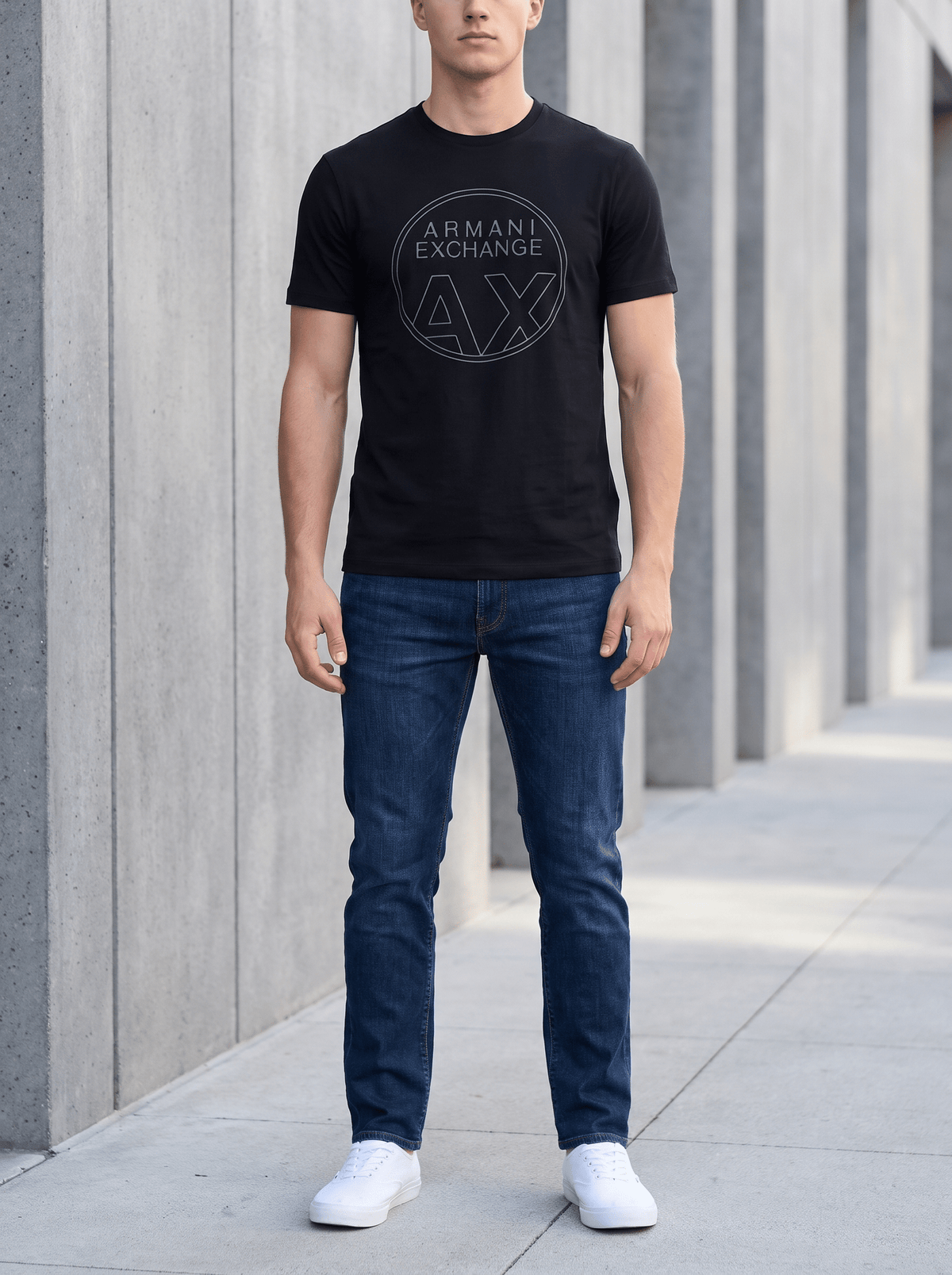 Playera Armani Exchange (negra) - Boxroom