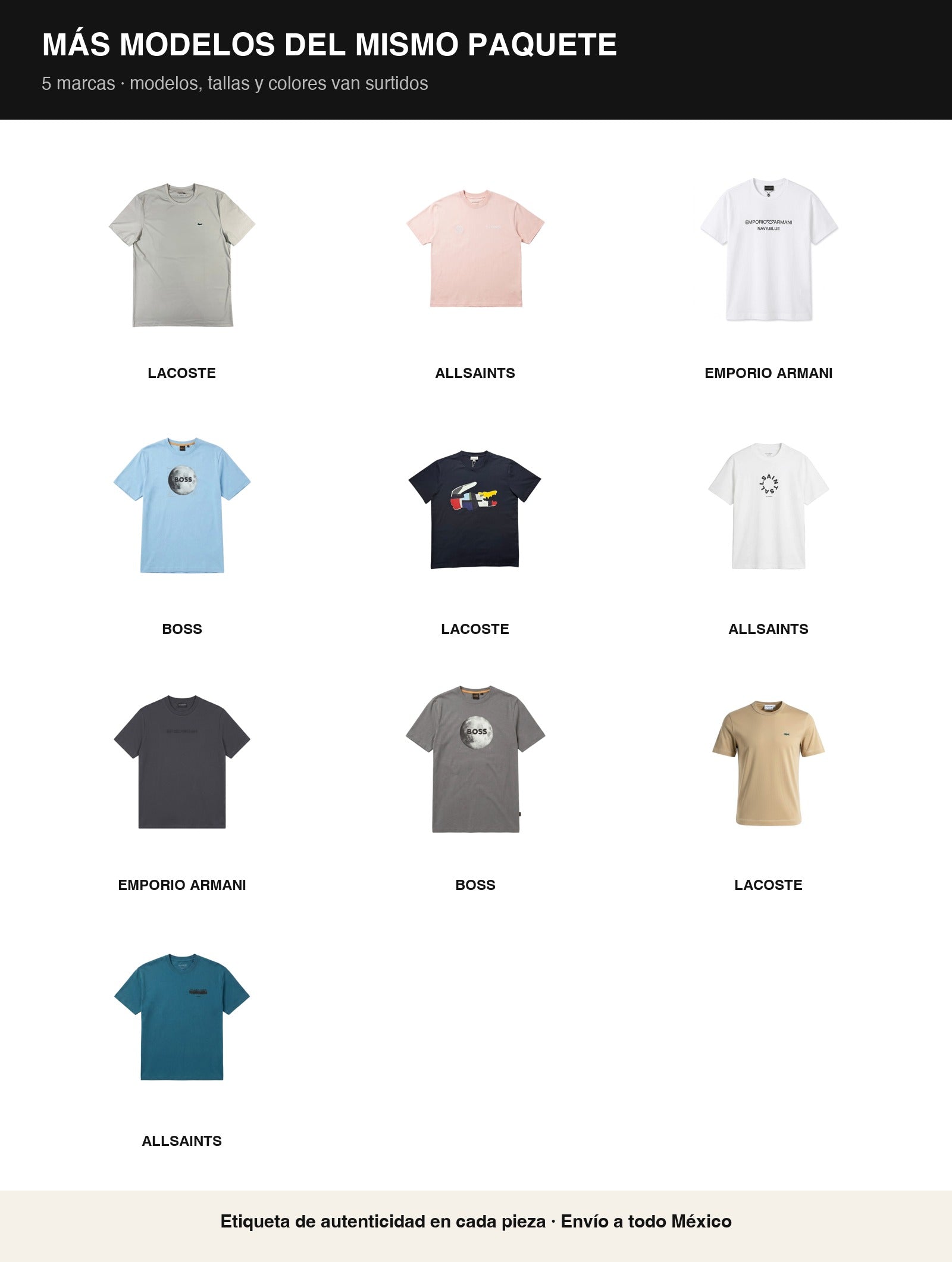 Paquete Mayoreo · 10 playeras premium — $930 c/u - Boxroom