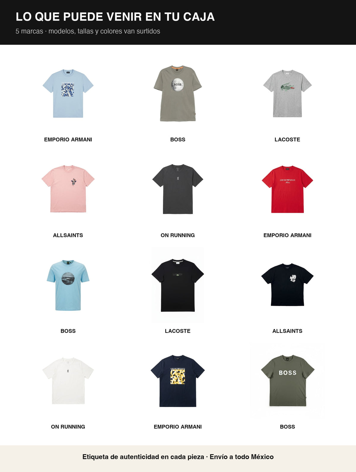 Paquete Mayoreo · 20 playeras premium — $825 c/u - Boxroom