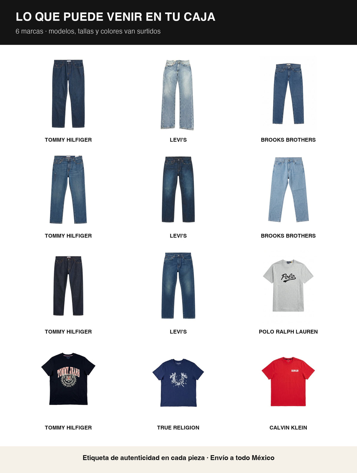 Paquete Mayoreo · Mixto — 2 pantalones + 3 playeras - Boxroom