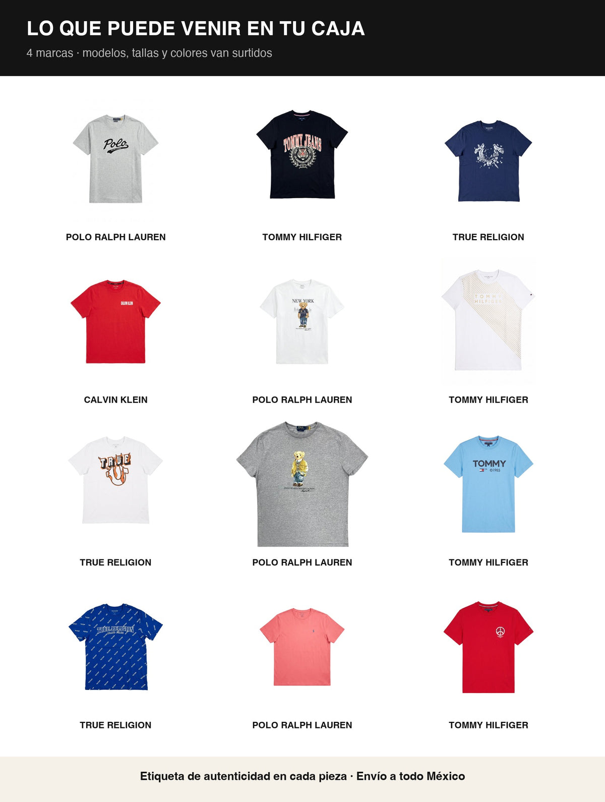 Paquete Mayoreo · 10 playeras de oportunidad — $490 c/u - Boxroom