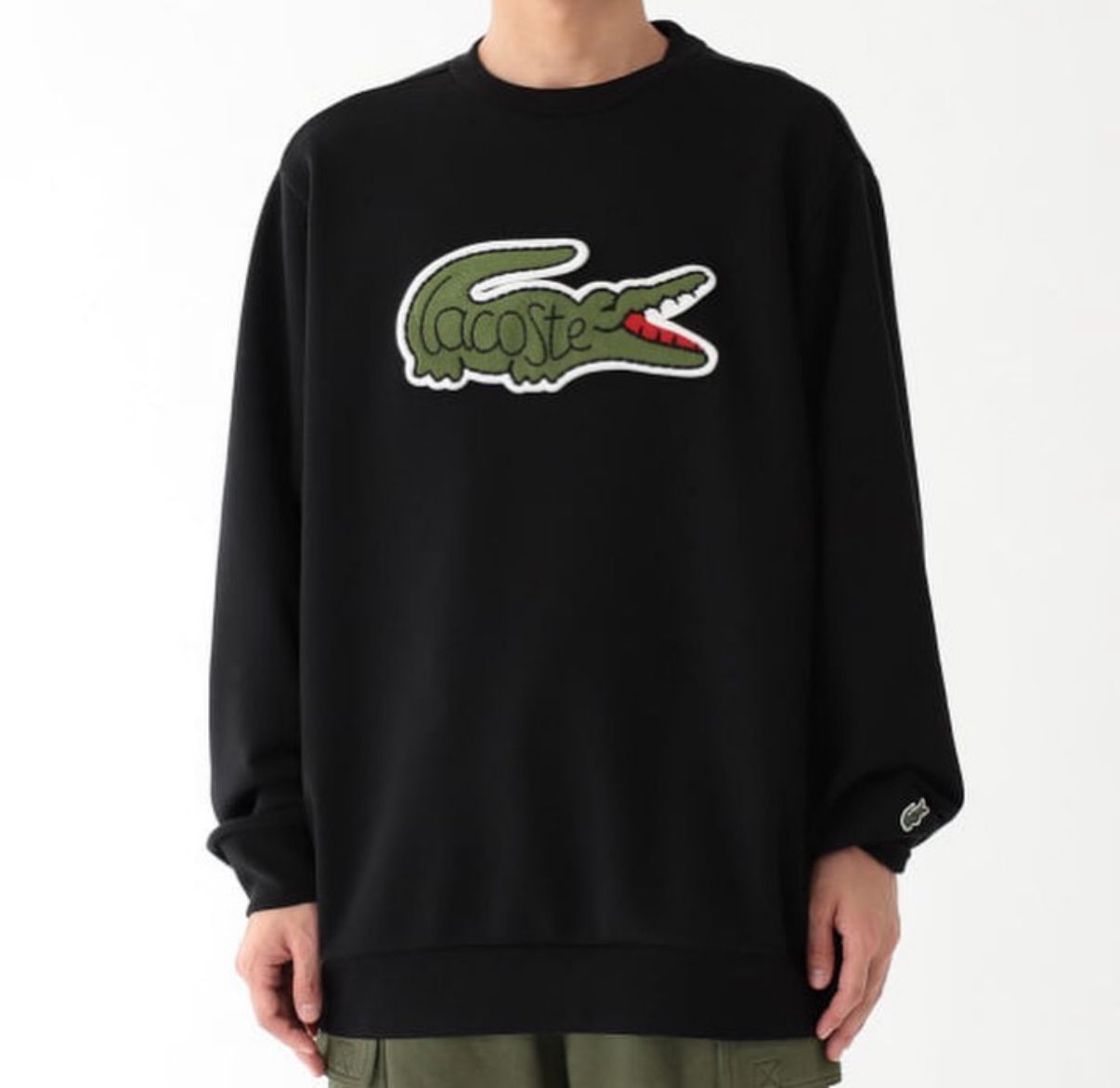 SUDADERA LACOSTE CON PARCHE DEL LOGO