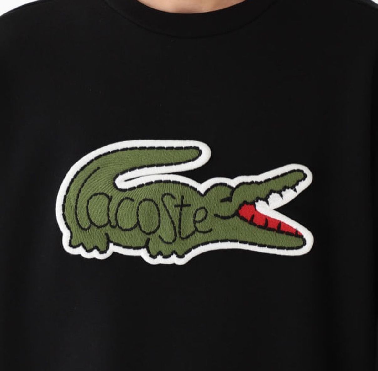 SUDADERA LACOSTE CON PARCHE DEL LOGO