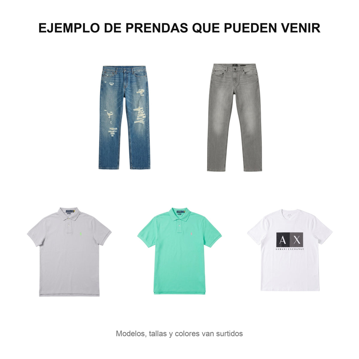 Paquete Mayoreo · Mixto — 2 pantalones + 3 playeras - Boxroom