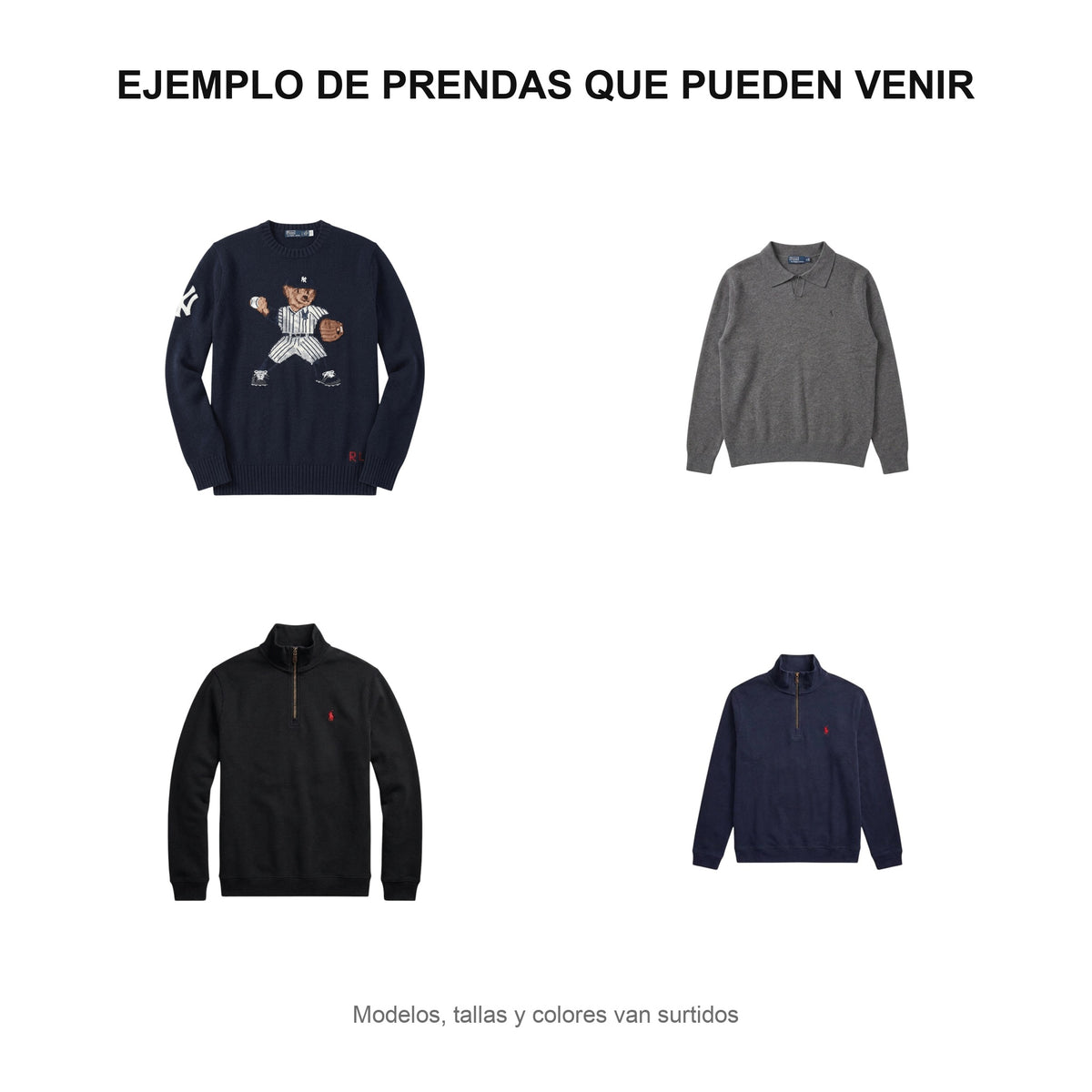 Paquete Mayoreo · 5 suéteres Polo Ralph Lauren — $2,500 c/u - Boxroom