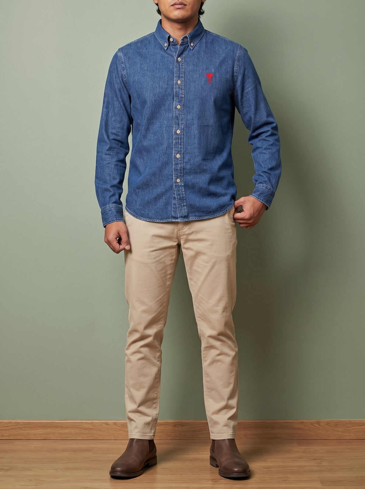 AMI Paris Camisa con logo bordado - Boxroom