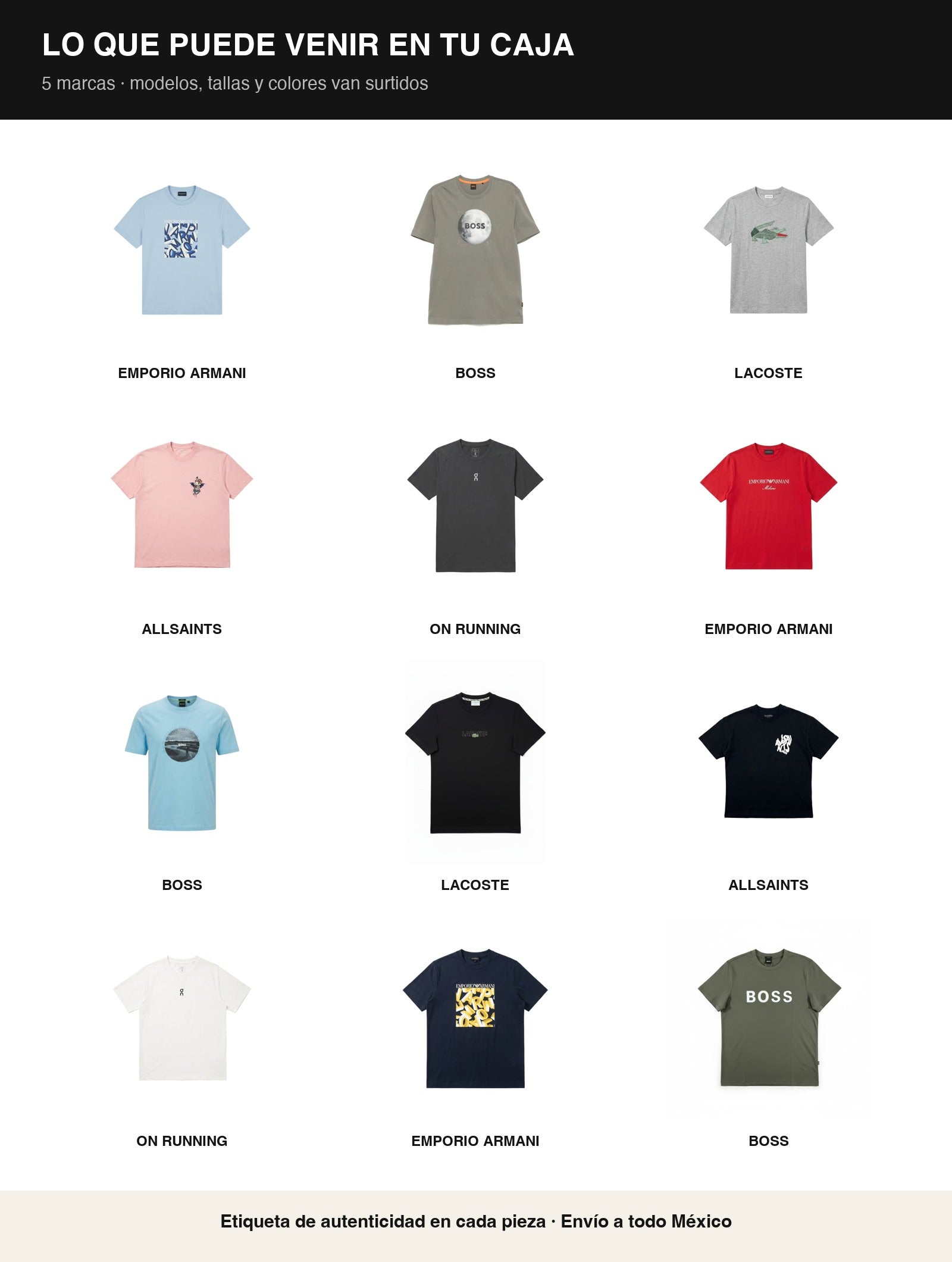 Paquete Mayoreo · 10 playeras premium — $930 c/u - Boxroom
