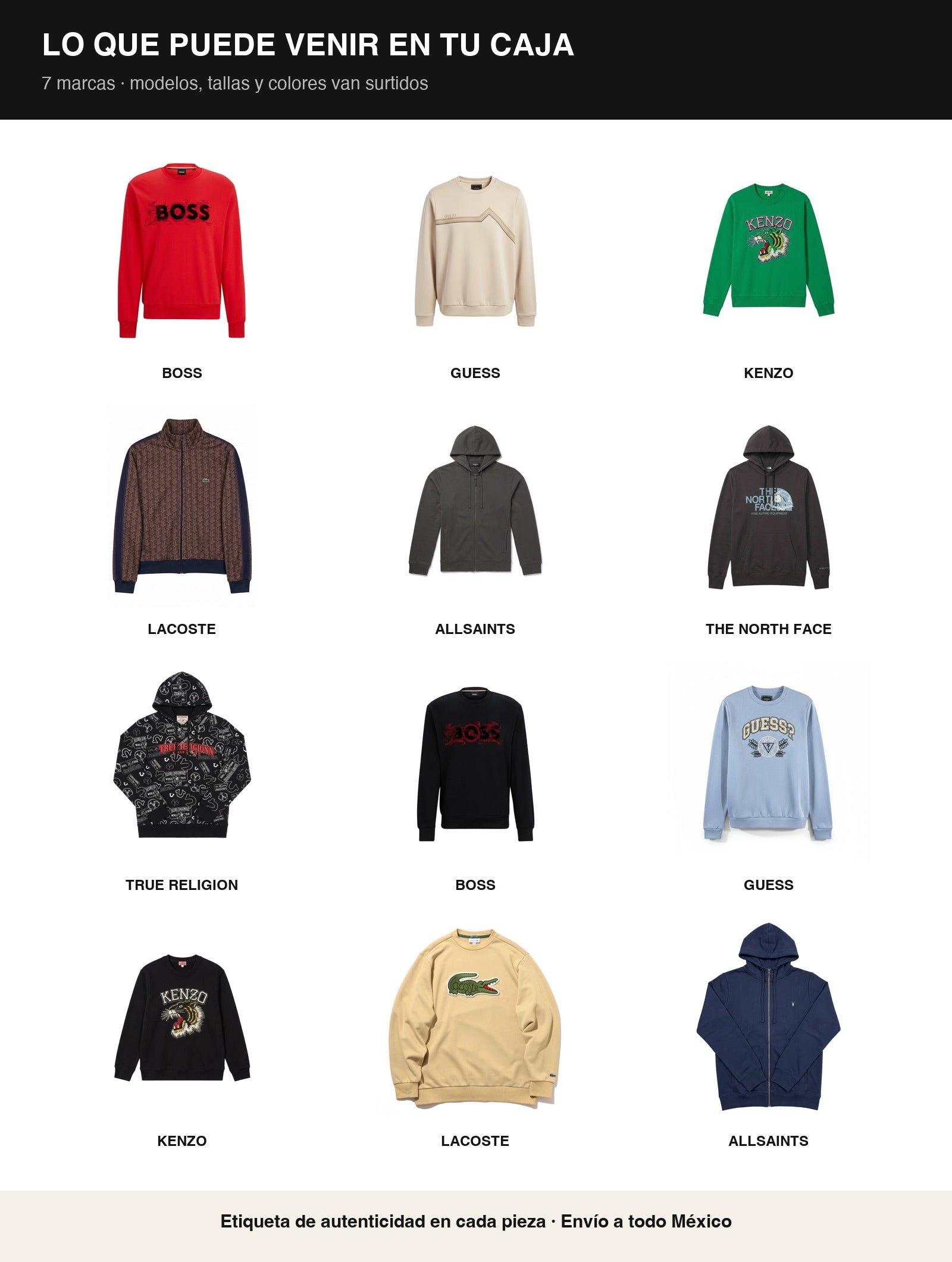 Paquete Mayoreo · Sudaderas — 5 sudaderas surtidas - Boxroom