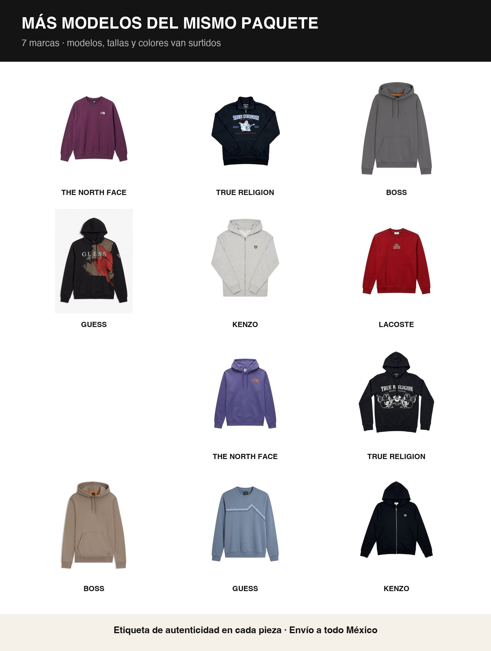 Paquete Mayoreo · Sudaderas — 5 sudaderas surtidas - Boxroom