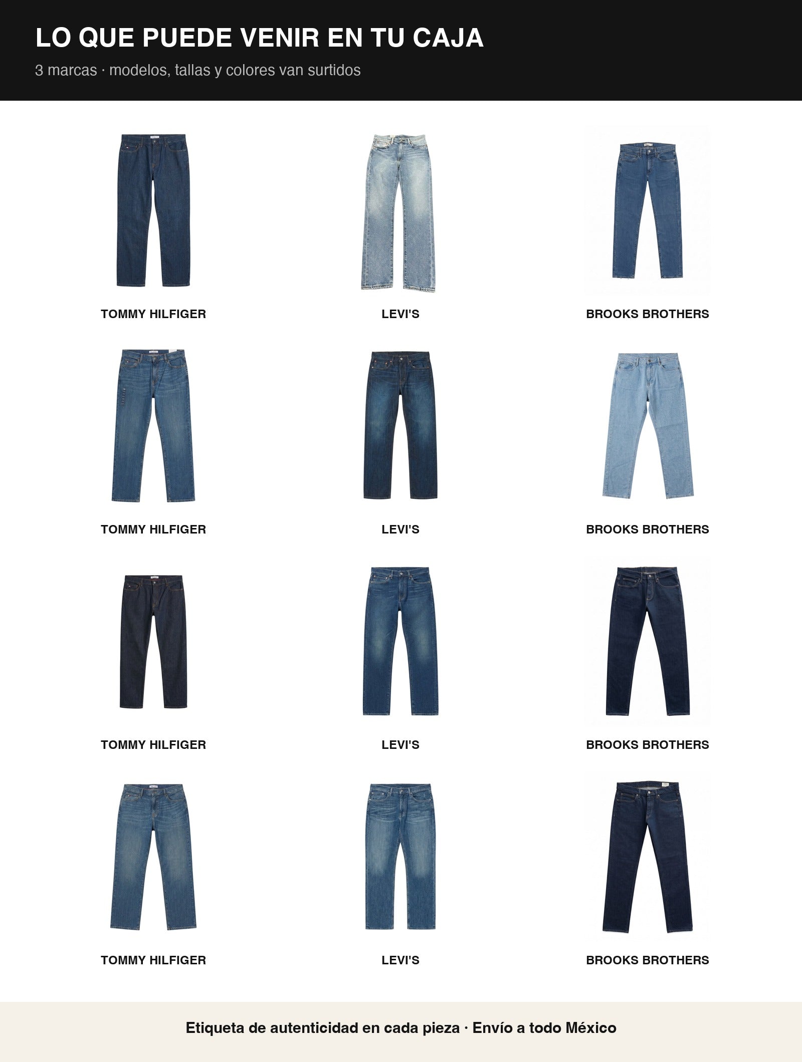 Paquete Mayoreo · 10 pantalones varias marcas — $830 c/u - Boxroom