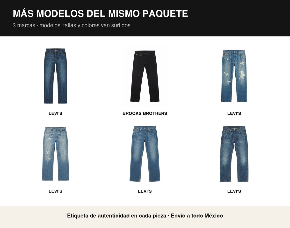 Paquete Mayoreo · 10 pantalones varias marcas — $830 c/u - Boxroom