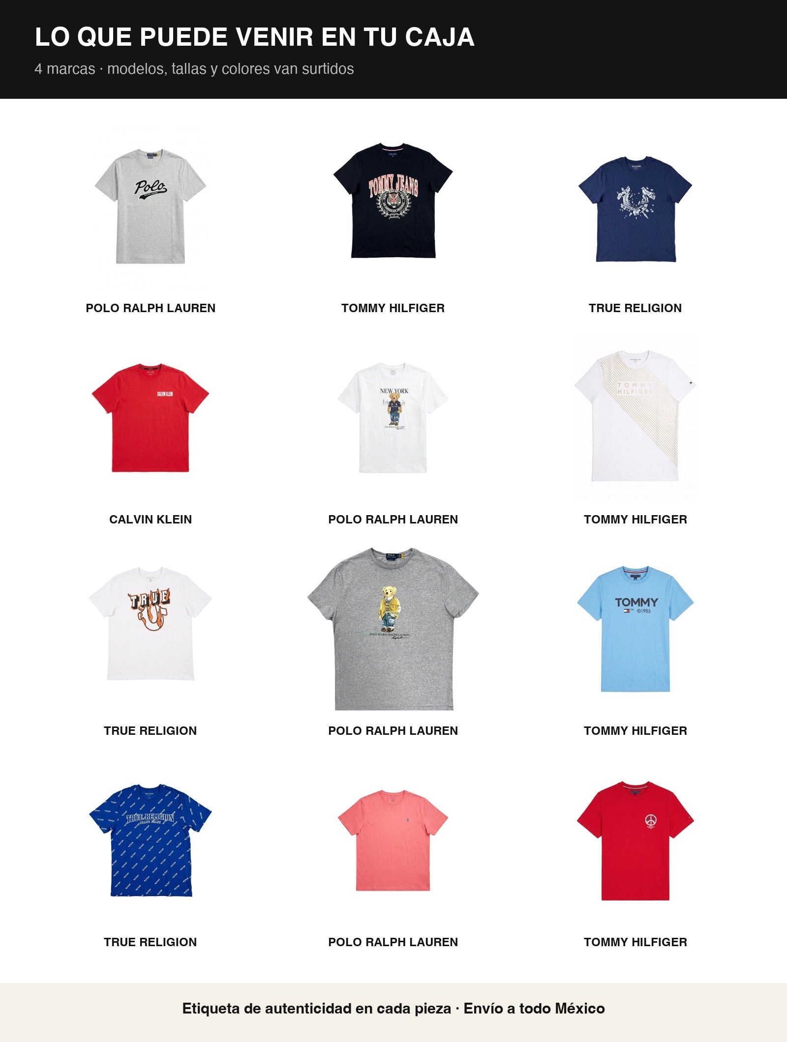 Paquete Mayoreo · 10 playeras de oportunidad — $490 c/u - Boxroom
