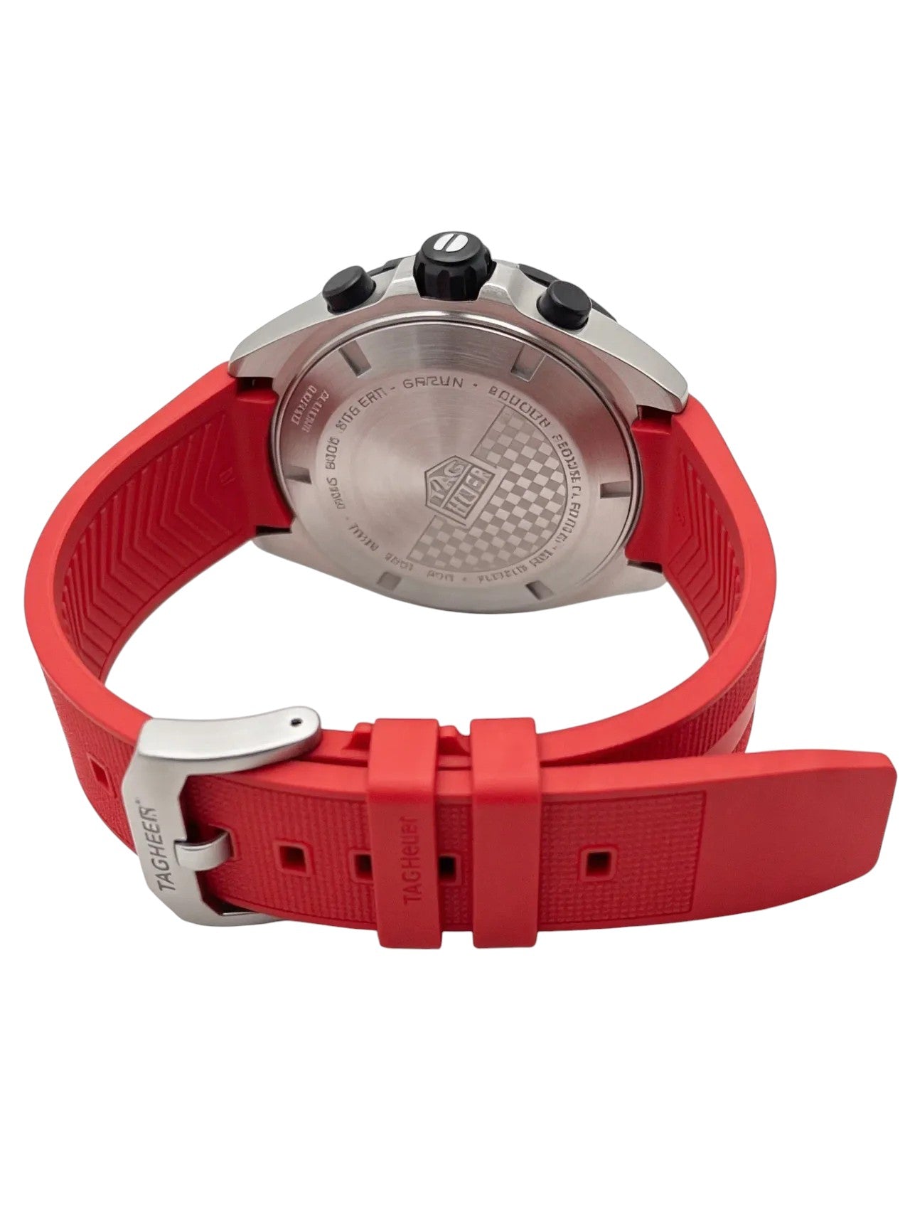 Reloj cronógrafo de acero TAG Heuer Formula 1 de cuarzo con esfera de color rojo - Boxroom