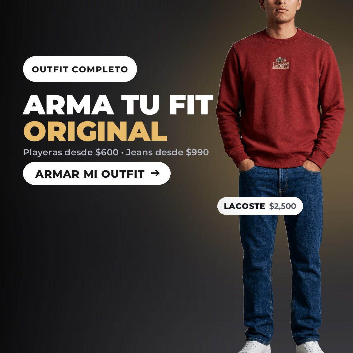 Arma tu fit original: playeras desde 600 pesos y jeans desde 990 pesos