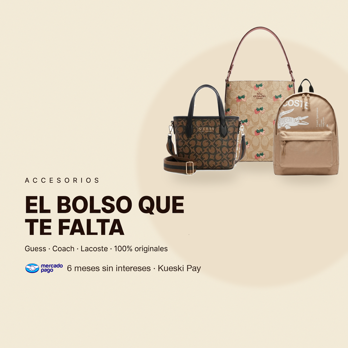 Accesorios: el bolso que te falta. Guess, Coach y Lacoste