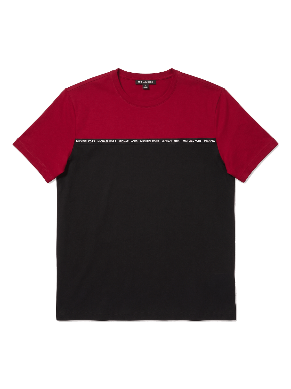 Playera Michael Kors color block (rojo / negro) - frente