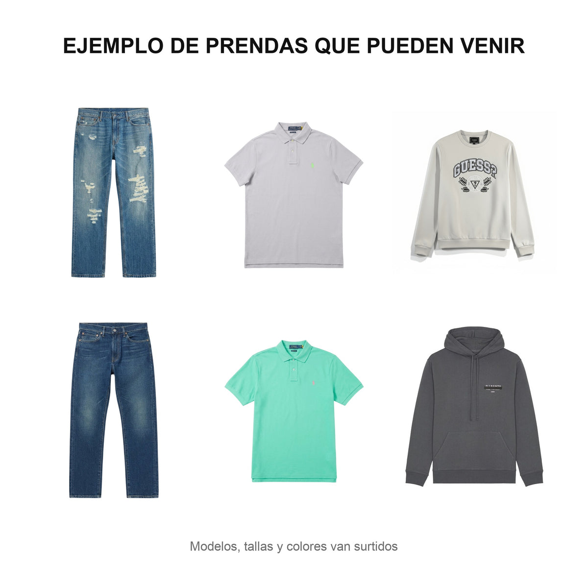 Paquete Mayoreo · 5 pantalones + 5 playeras + 5 sudaderas - Boxroom